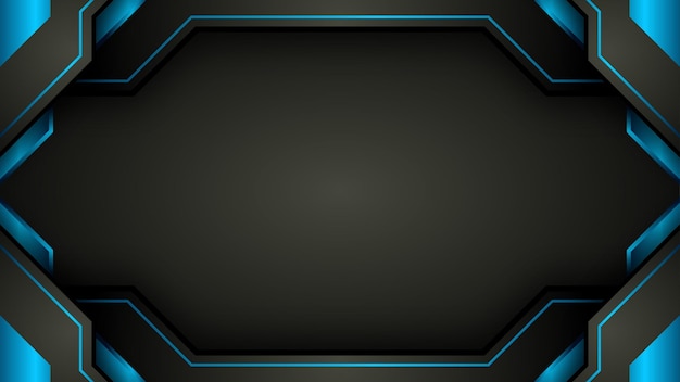 Fondo de esport negro y azul futurista moderno