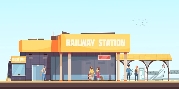 Fondo de la estación de ferrocarril