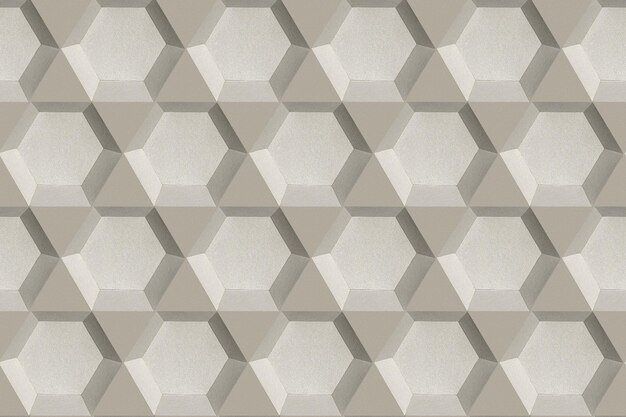 Fondo estampado artesanal de papel hexagonal gris