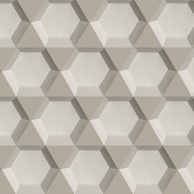 Fondo estampado artesanal de papel hexagonal gris