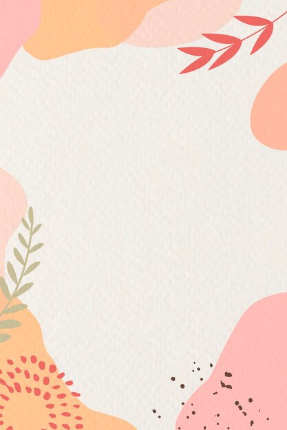 Fondo estampado botánico abstracto rosa y beige