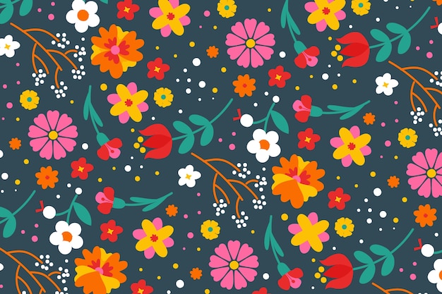 Fondo con estampado floral de colores