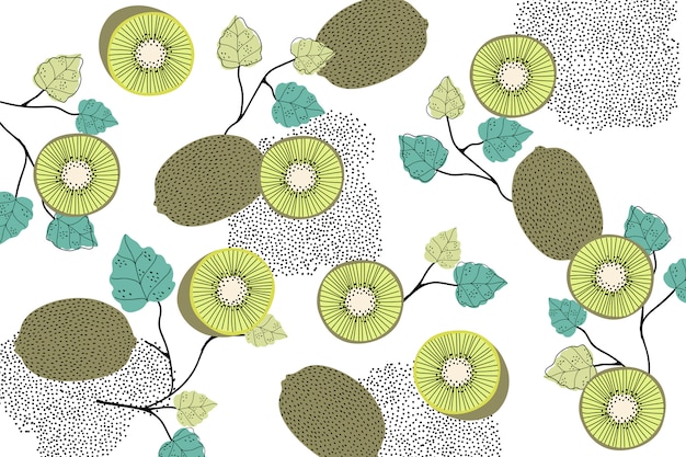 Fondo estampado kiwi