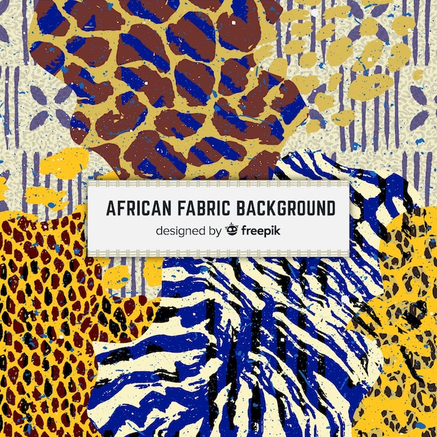 Vector gratuito fondo estampado tela tradicional africana