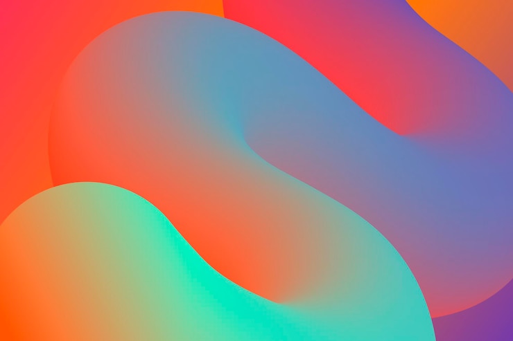 Vector gratuito fondo estético verde, vector de formas fluidas retorcidas 3d