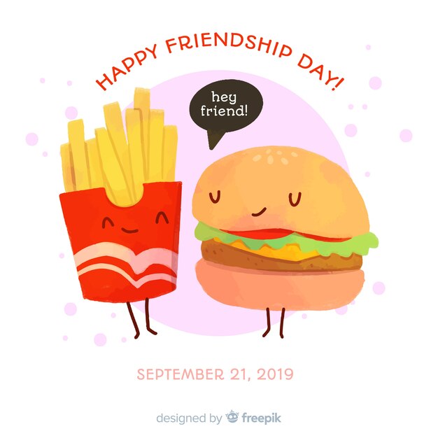 Fondo estilo acuarela día de la amistad