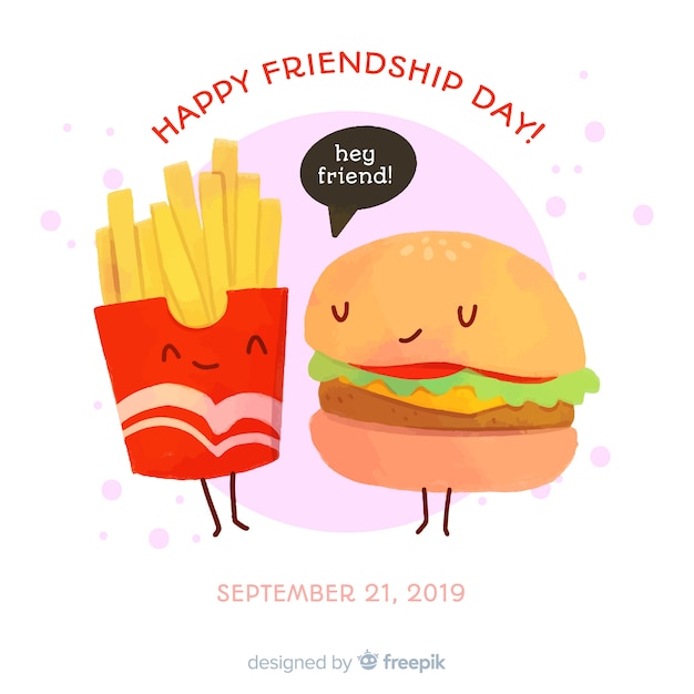 Fondo estilo acuarela día de la amistad