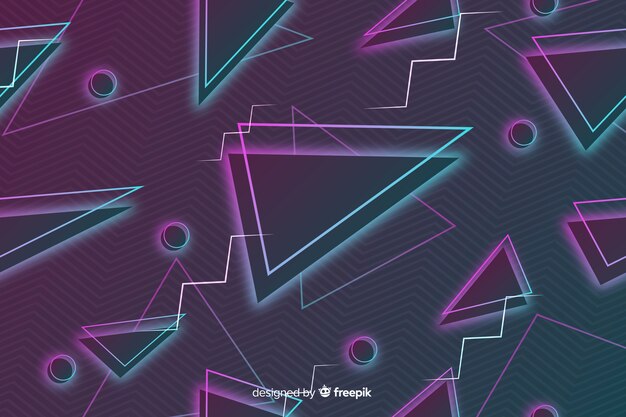 Fondo estilo años 80 con formas geométricas