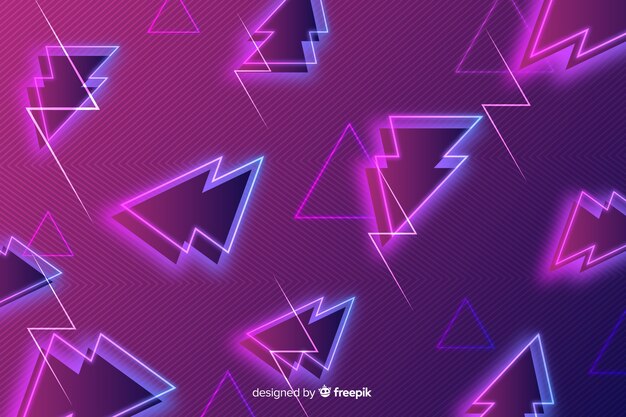 Fondo estilo años 80 con formas geométricas