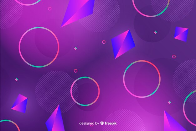 Fondo estilo años 80 con formas geométricas