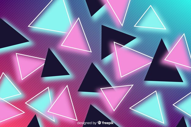 Fondo estilo años 80 con formas geométricas