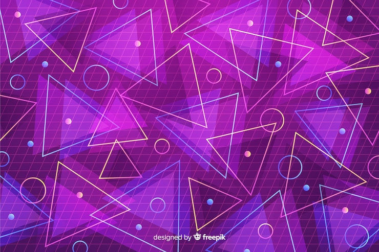 Vector gratuito fondo estilo años 80 con formas geométricas