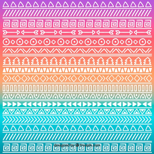 Fondo de estilo boho dibujado a mano
