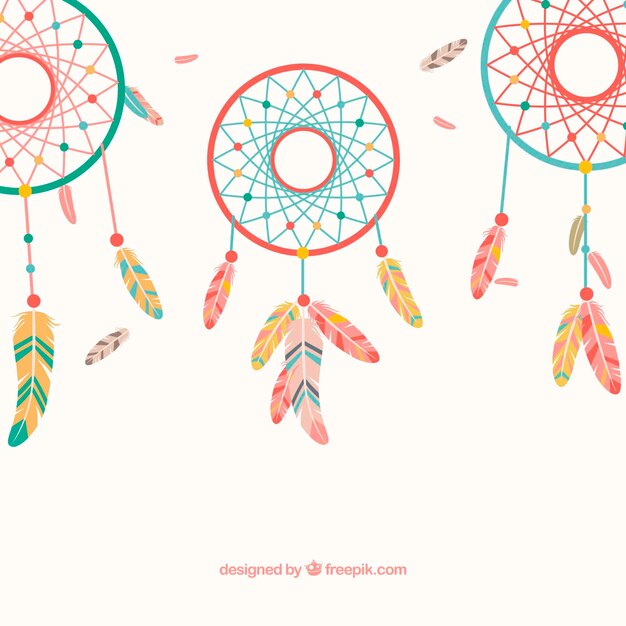 Fondo de estilo boho dibujado a mano