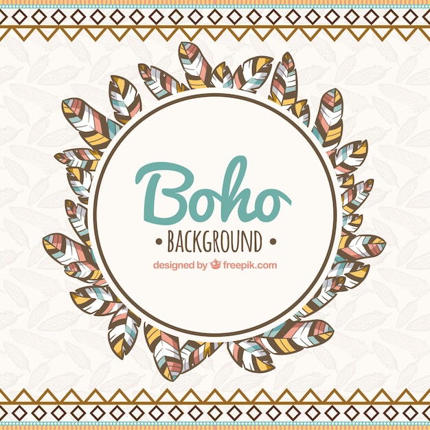 Vector gratuito fondo de estilo boho dibujado a mano