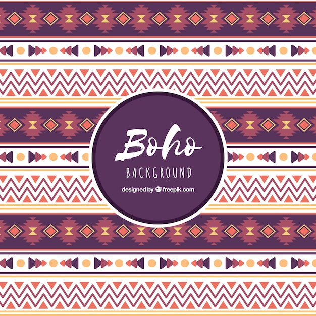 Fondo de estilo boho con diseño plano