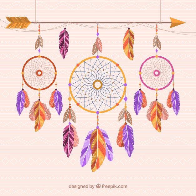 Fondo de estilo boho con diseño plano