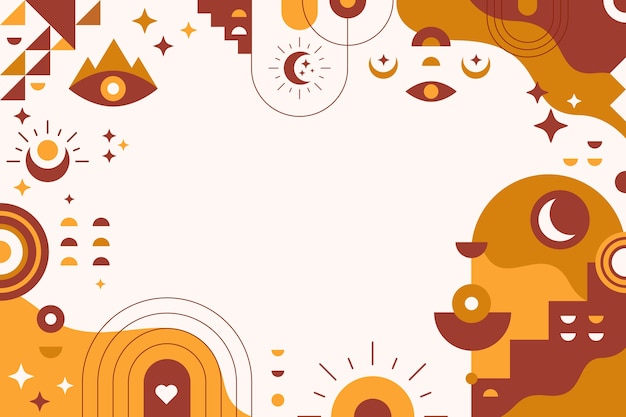 Fondo de estilo boho de diseño plano