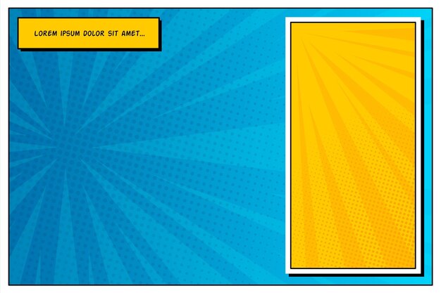 El fondo de estilo cómic