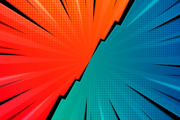 Fondo de estilo cómico en diseño plano