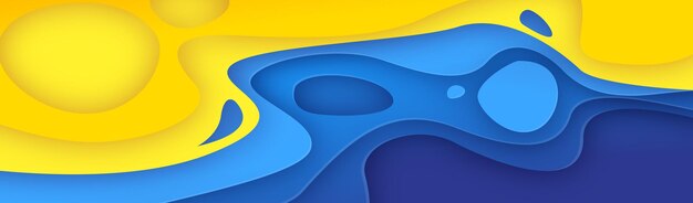 El fondo del estilo de corte de papel de la topografía