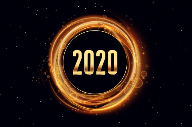 Fondo de estilo de efecto de luz de feliz año nuevo 2020