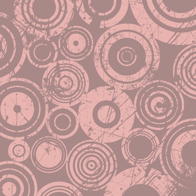 Fondo de estilo grunge con diseño de círculos retro