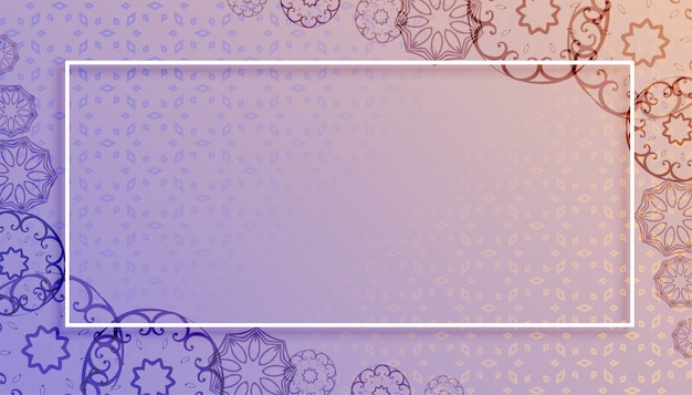 Fondo de estilo Mandala con diseño de espacio de texto
