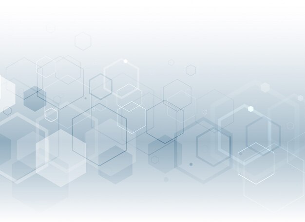 Fondo de estilo médico hexagonal.