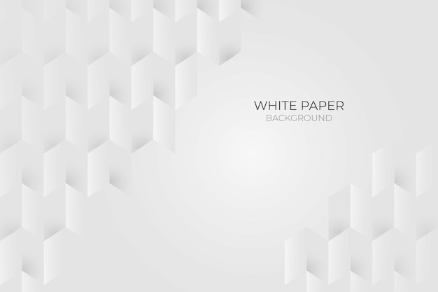 Fondo de estilo de papel 3d blanco