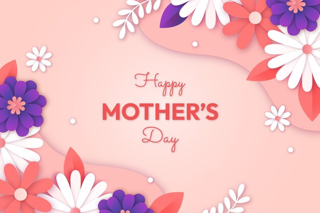 Fondo de estilo de papel para la celebración del día de la madre.