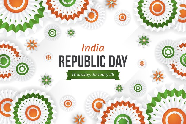 Fondo de estilo de papel para la celebración del día de la república india