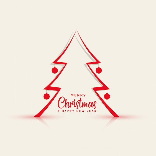 Fondo estilo papercut de arbol de navidad.