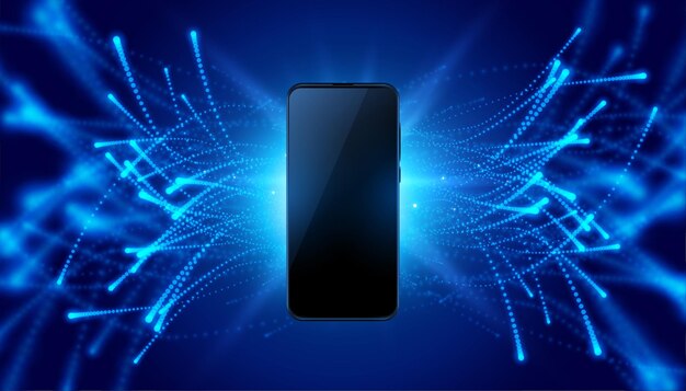 Fondo de estilo de tecnología de concepto móvil futurista