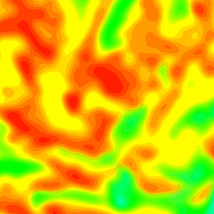 Vector gratuito fondo de estilo térmico de mapa de calor abstracto