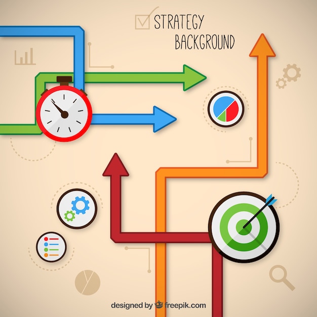 Vector gratuito fondo de estrategia