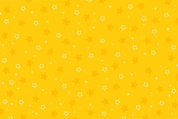 Fondo de estrella amarillo de diseño plano