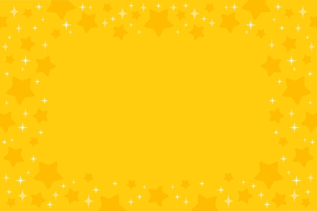 Fondo de estrella amarillo de diseño plano