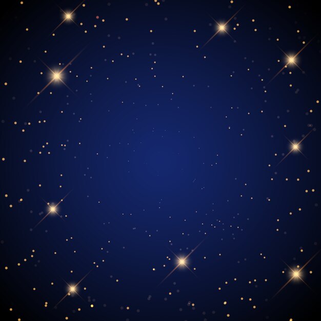 Fondo estrellado con estrellas brillantes