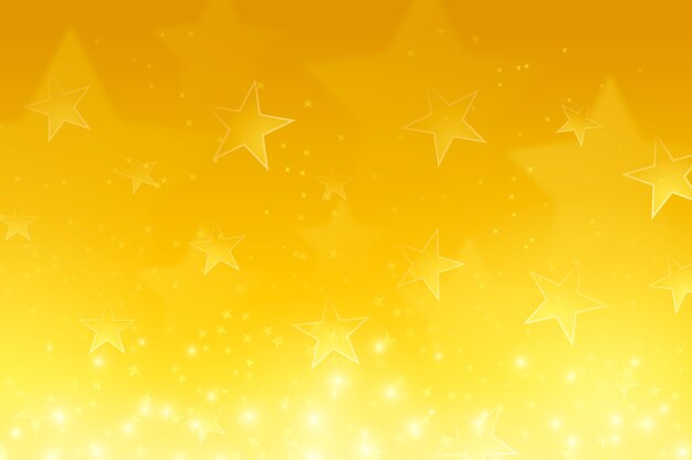 Fondo de estrellas amarillas en gradiente