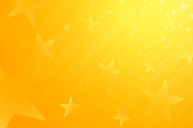 Fondo de estrellas amarillas en gradiente