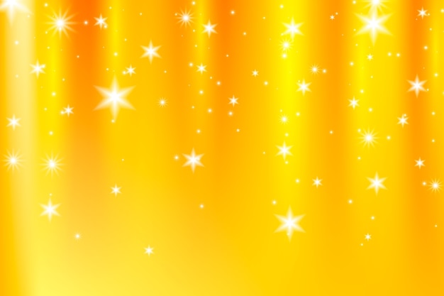 Fondo de estrellas amarillas en gradiente