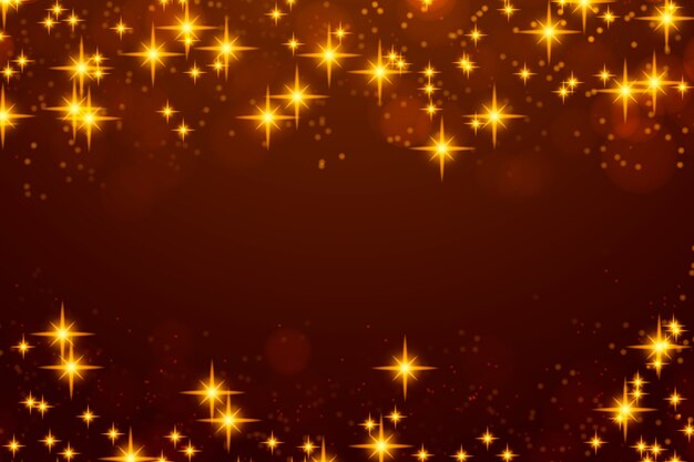 Fondo de estrellas amarillas en gradiente