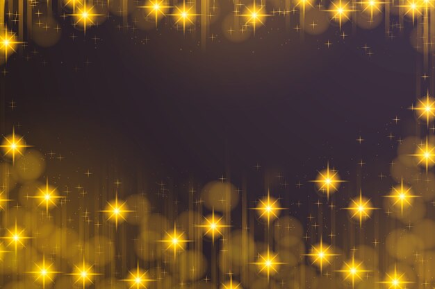 Fondo de estrellas amarillas en gradiente