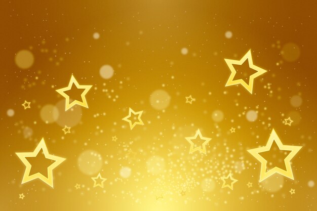 Fondo de estrellas amarillas en gradiente