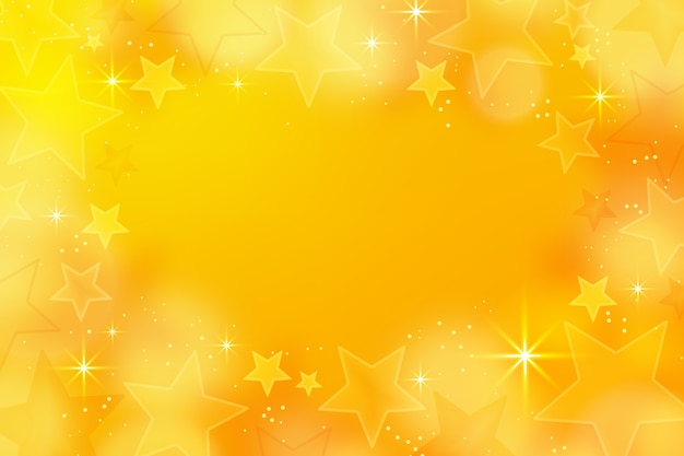 Fondo de estrellas amarillas en gradiente