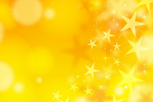 Fondo de estrellas amarillas en gradiente