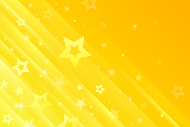 Fondo de estrellas amarillo en gradiente