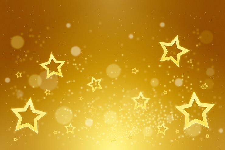 Vector gratuito fondo de estrellas amarillo en gradiente