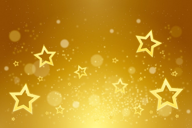 Fondo de estrellas amarillo en gradiente